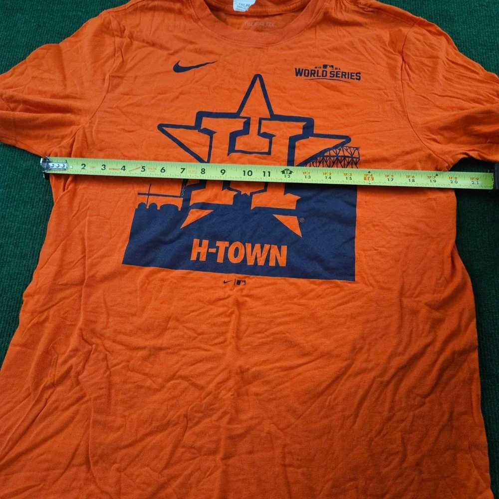 Nike Houston Astros MLB‎ World Series T Shirt Orange Navy Men's Medium